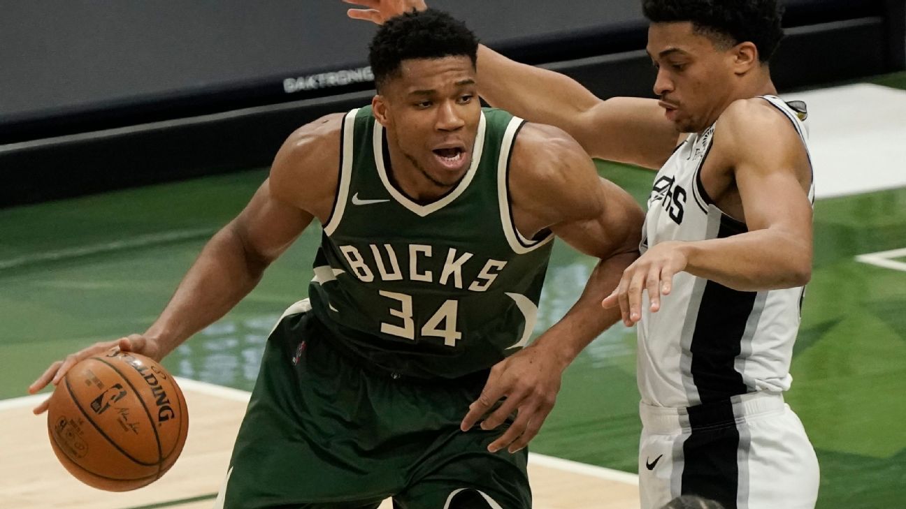 Giannis Antetokounmpo of the Milwaukee Bucks ruled out Indiana Pacers with left knee sprain