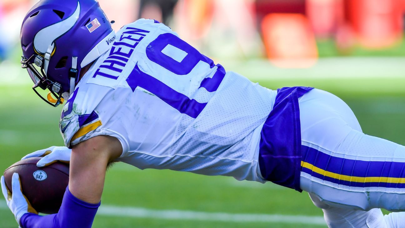 Minnesota Vikings WR Adam Thielen (pergelangan kaki) diperkirakan akan kembali vs. Los Angeles Rams