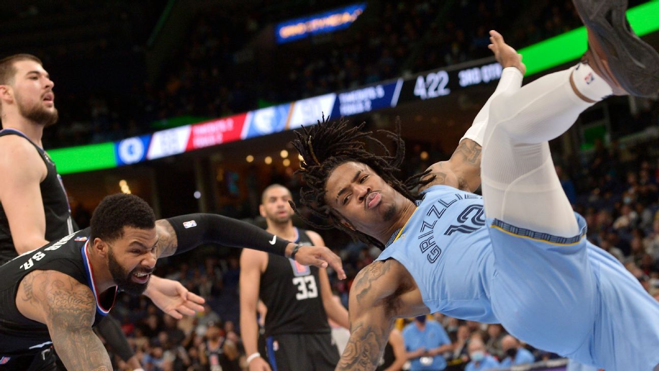 LA Clippers forward Marcus Morris Sr. ejected after foul on Memphis Grizzlies All-Star guard Ja Morant