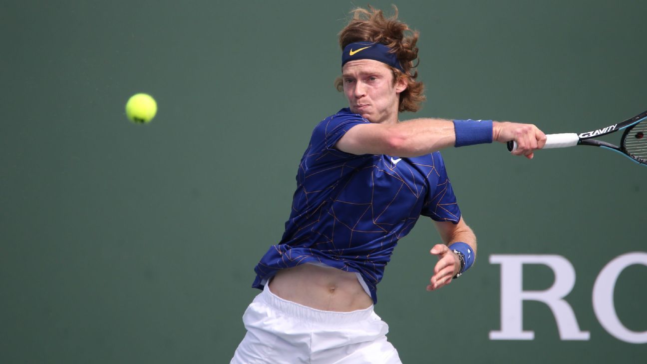 Andrey Rublev improves to 15-2 on year with Indian Wells win; Coco Gauff loses to Simona Halep on 18th birthday