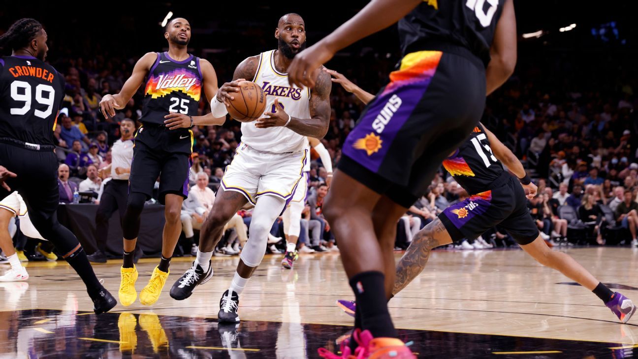 LeBron James des Lakers devient le premier joueur de l’histoire de la NBA à atteindre 10 000 points, rebonds et passes décisives