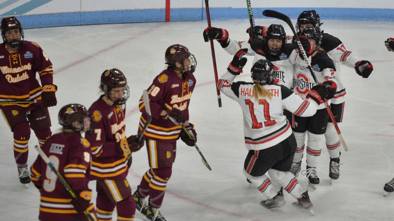 Ohio State mengalahkan Minnesota-Duluth di final Frozen Four untuk kejuaraan nasional hoki es wanita pertama
