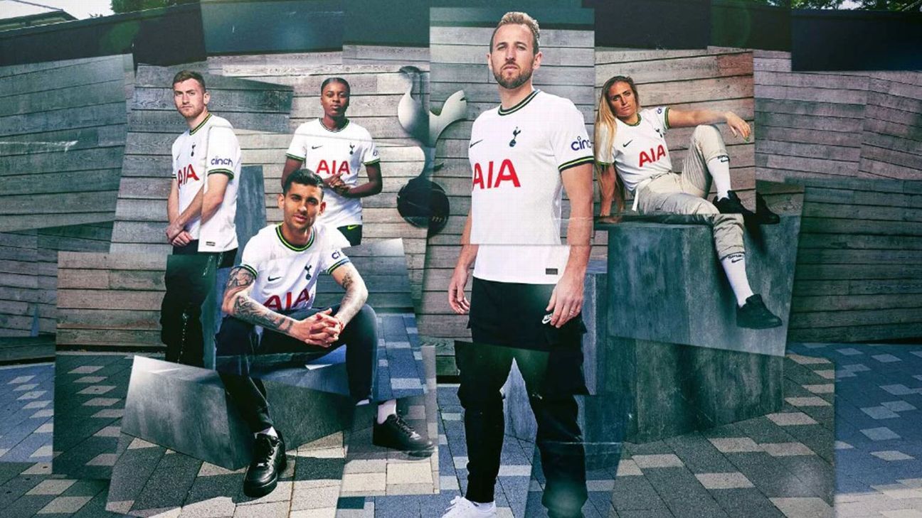 Tottenham merilis package rumah baru dengan warna neon untuk 2022-23