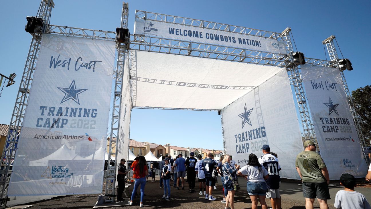 Ten trucks and over 50 tons of equipment: How the Dallas Cowboys take training camp to California