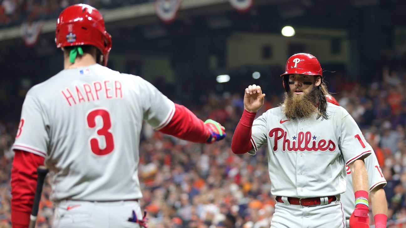 World Series Game 1: Tucker homers twice but Phillies roar back to tie it