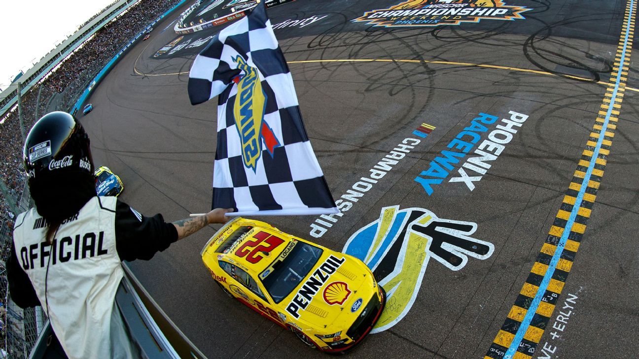 Logano wins in Phoenix, claims 2nd NASCAR title