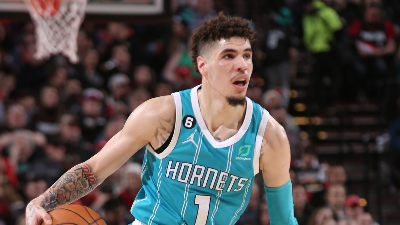 Hornets’ LaMelo Ball out against Hawks with sore ankle, knee