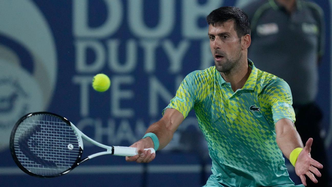 Novak Djokovic en quarts de finale à Dubaï ;  Andreï Roublev avance