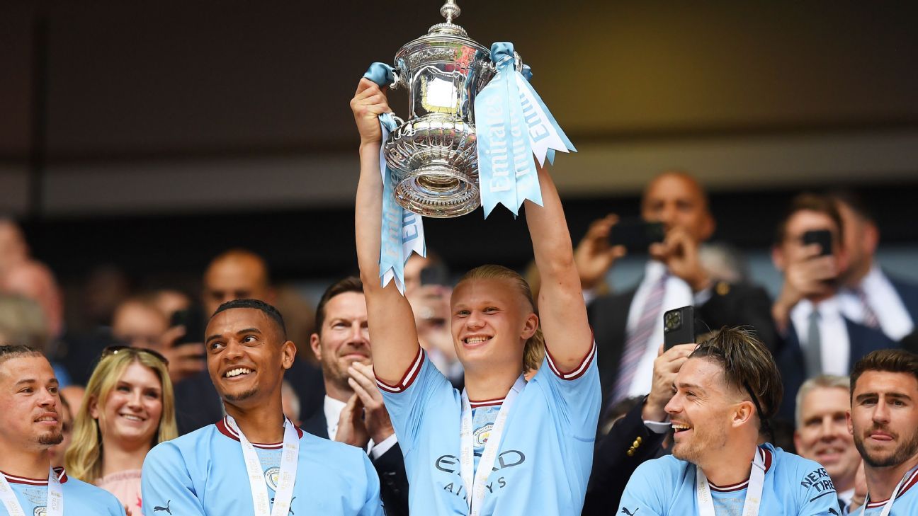 Manchester City won the FA Cup and were desperate for the treble