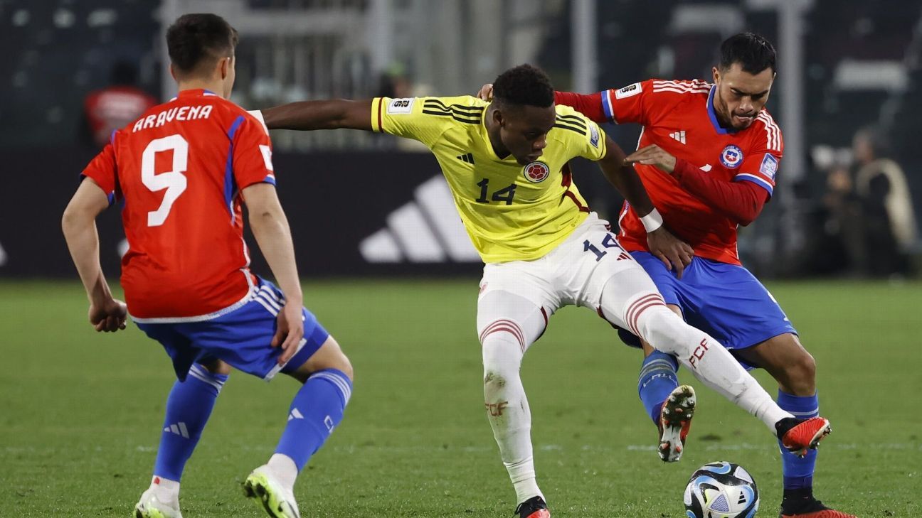 Due palle perse, più di 9 nel pareggio della Colombia contro il Cile