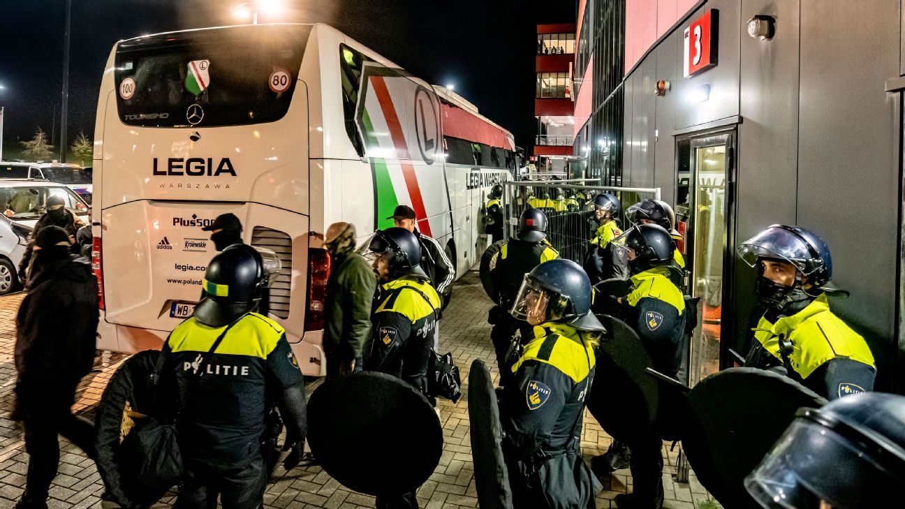 Spelers van Legia Warschau vrijgelaten na arrestatie in Nederland