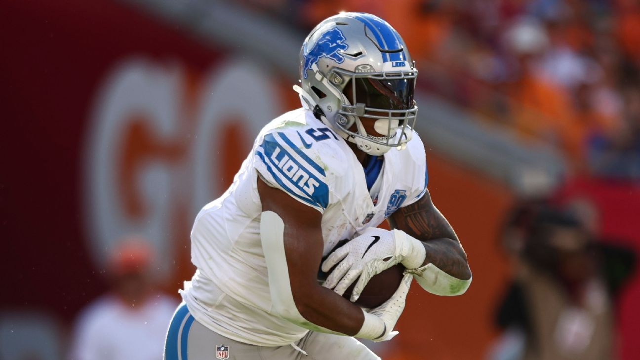 The Detroit Lions are losing running back David Montgomery to injury