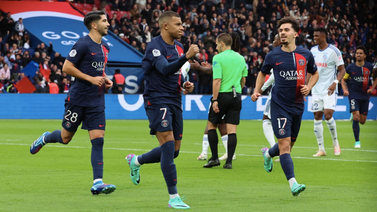 Paris Saint-Germain crushes Strasbourg in the French League and prepares for the Champions League