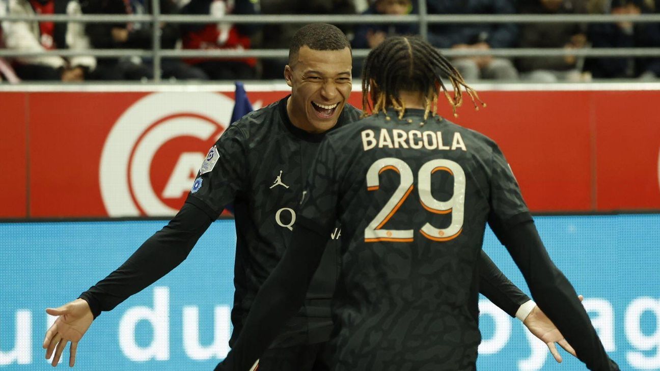 Mbappe scored a hat-trick and gave Paris Saint-Germain victory over Reims