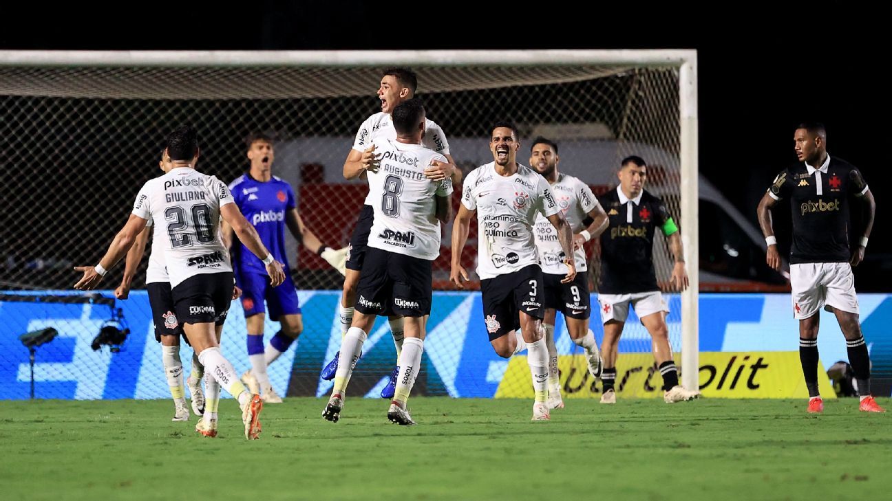 Vasco casi duplica sus probabilidades de descender y el Corinthians prácticamente se salva