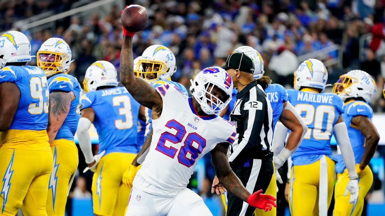 Les Bills de Buffalo maintiennent leurs espoirs de séries éliminatoires avec une victoire de 24-22 sur les Chargers de Los Angeles
