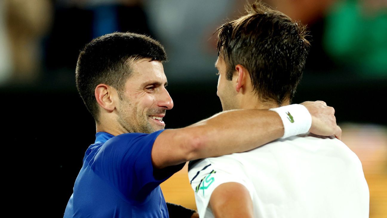 Djokovic ha concluso il primo con Echeverry in Australia