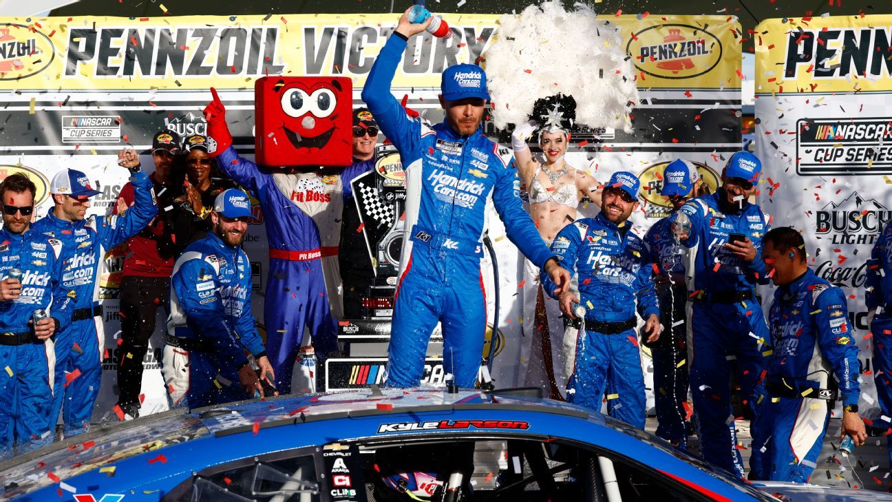 Larson wins at Vegas as Chevrolet continues roll