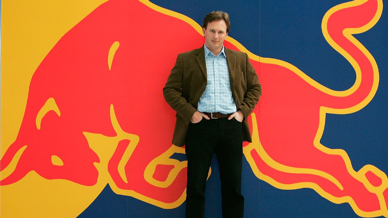 Un joven Christian Horner.