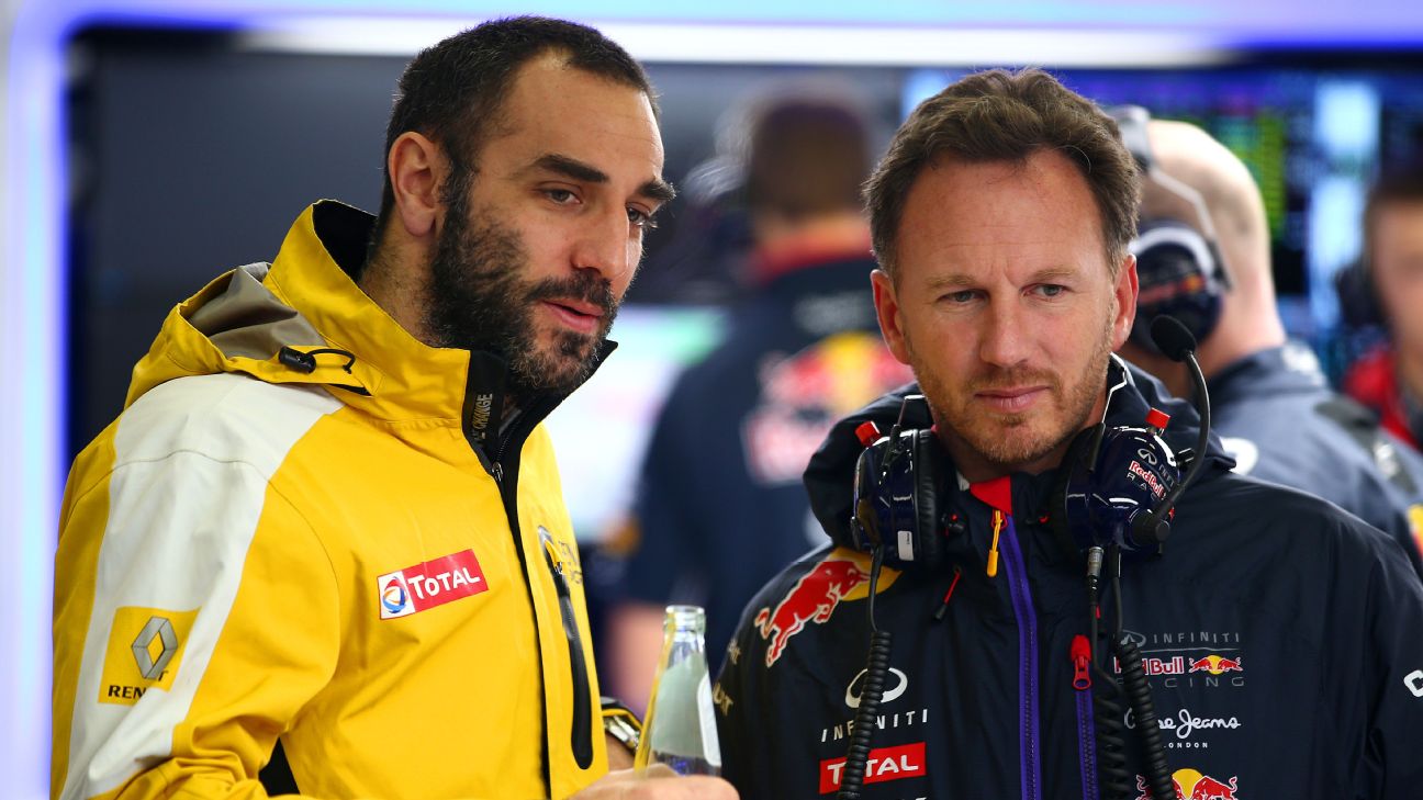 Cyril Abiteboul y Christian Horner.